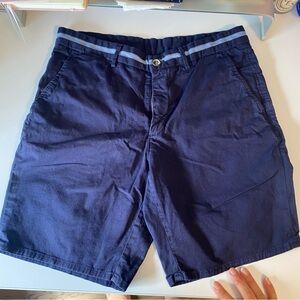 Massimo dutti 100% cotton bermuda shorts - navy 30
